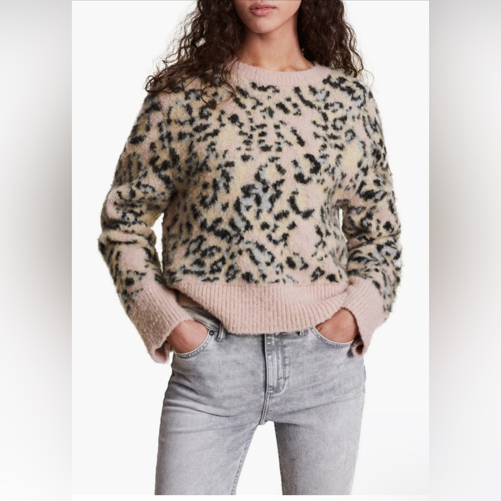 All Saints Aurora Crewneck Sweater - Putty Pink